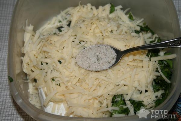 Рецепт: Лепешка с твердым сыром и творогом - Из покупных пшеничных лепешек