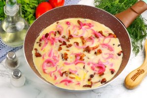 Омлет с лисичками Омлет с лисичками
