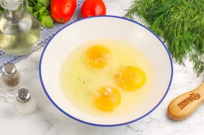 Омлет с лисичками Омлет с лисичками