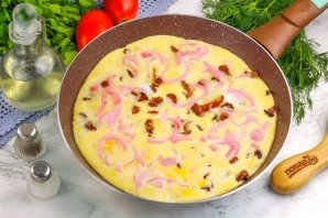 Омлет с лисичками Омлет с лисичками
