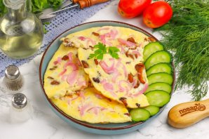 Омлет с лисичками Омлет с лисичками