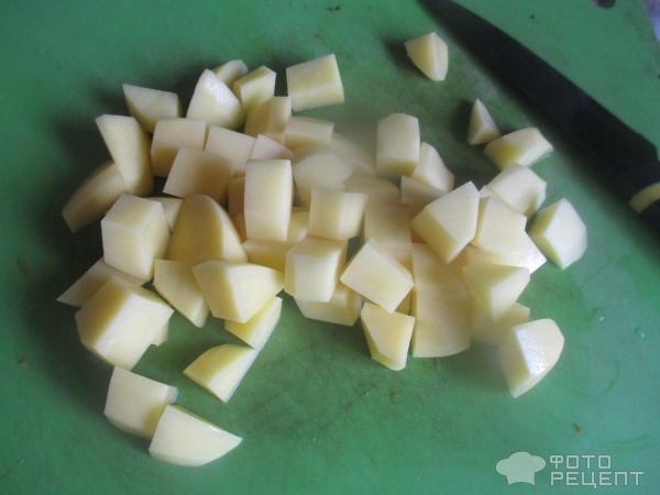 Рецепт: Суп с соевыми бобами и зеленой фасолью - на курином бульоне, но можно и постный вариант