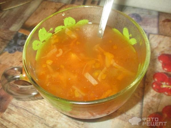 Рецепт: Суп с соевыми бобами и зеленой фасолью - на курином бульоне, но можно и постный вариант