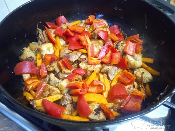Рецепт: Тушенное мясо с овощам - тушеная свинина с сезонными овощами