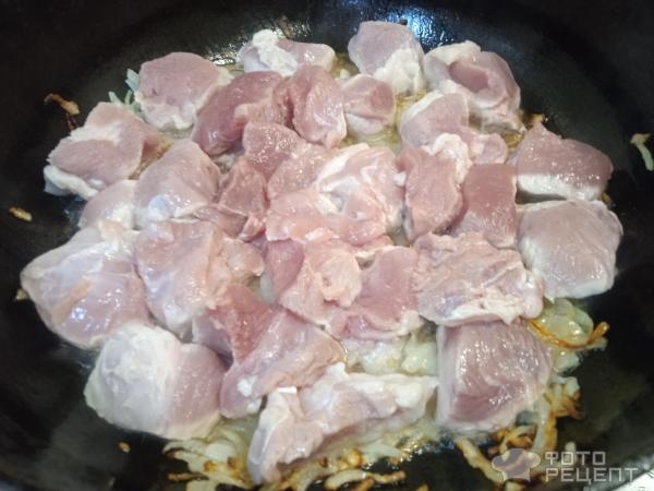 Рецепт: Тушенное мясо с овощам - тушеная свинина с сезонными овощами