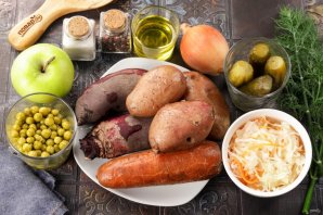 Винегрет с зелёным яблоком