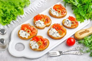 Брускетта с семгой Брускетта с семгой