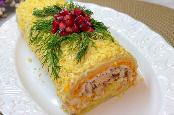 Забудьте о салатниках! Готовим Новогоднюю «Мимозу» в виде изысканного рулета – это проще, чем вы думаете