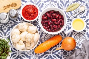 Фасоль с грибами Фасоль с грибами