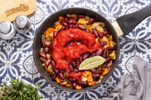 Фасоль с грибами Фасоль с грибами