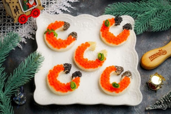 Канапе "Подковки"