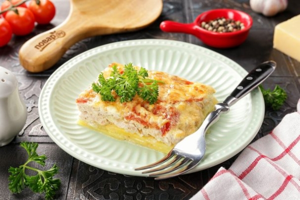 "Мясо по-французски" из куриного фарша "Мясо по-французски" из куриного фарша