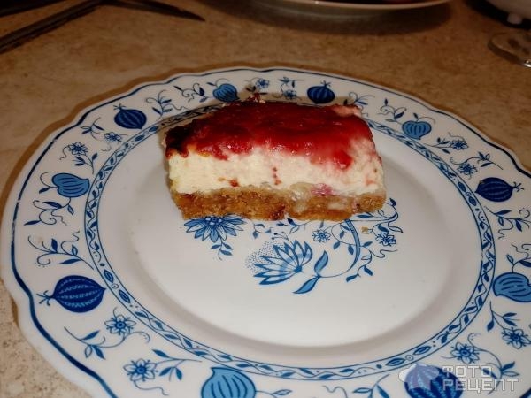 Рецепт: Чискейк с клубникой - В духовке Рецепт: Чискейк с клубникой - В духовке