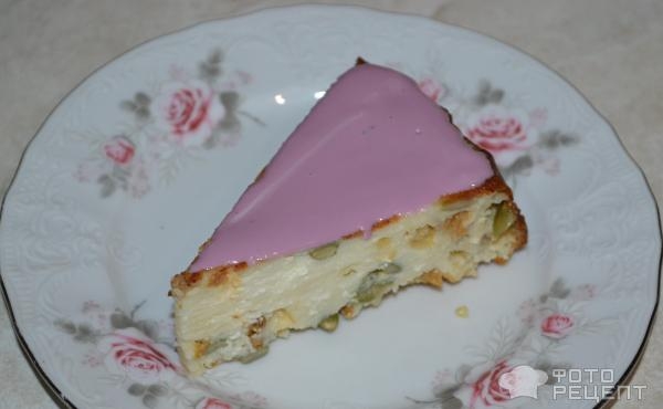 Рецепт: Запеканка творожно-фруктовая - С изюмом, тыквенными семечками и сиропом из смородины Рецепт: Запеканка творожно-фруктовая - С изюмом, тыквенными семечками и сиропом из смородины