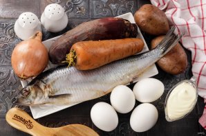 Селедка под шубой с яйцом