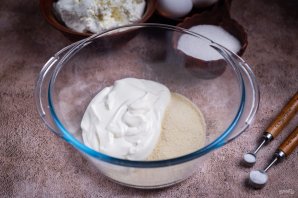 Творожная запеканка на сковороде