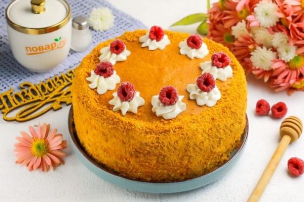 Заварной медовый торт Заварной медовый торт