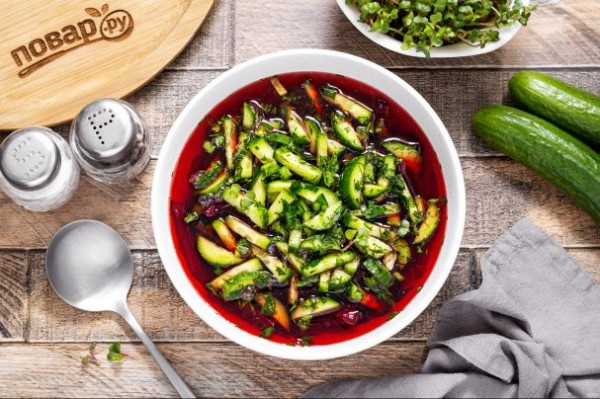 Холодник из свеклы на воде