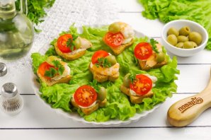 Канапе с креветками Канапе с креветками