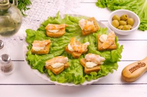 Канапе с креветками Канапе с креветками