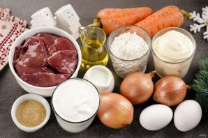 Новогодний печеночный торт