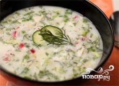 Окрошка на айране Окрошка на айране