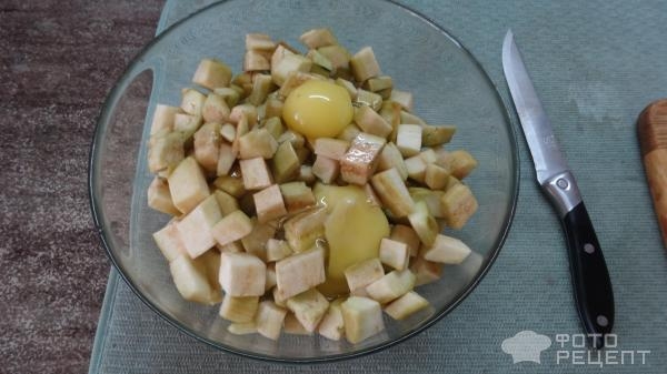 Рецепт: Баклажаны с выжарками - Очень сытно и вкусно.