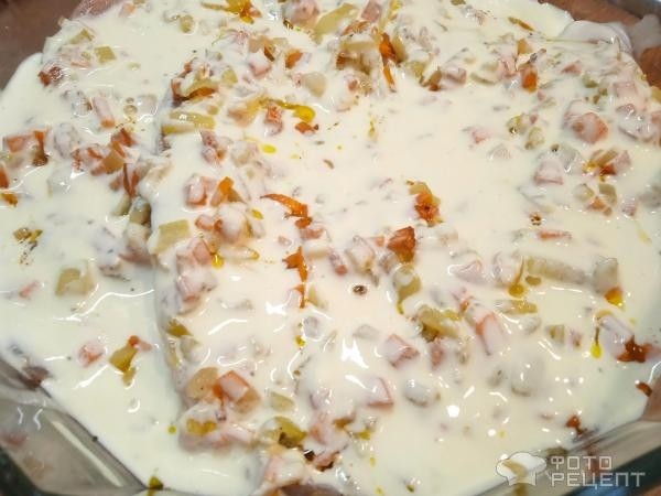 Рецепт: Филе тилапии запеченное - в сметанной заливке Рецепт: Филе тилапии запеченное - в сметанной заливке