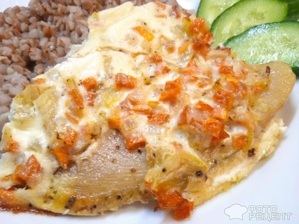 Рецепт: Филе тилапии запеченное - в сметанной заливке Рецепт: Филе тилапии запеченное - в сметанной заливке