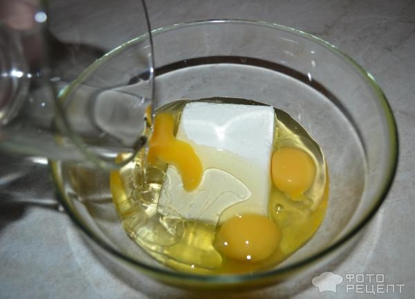 Рецепт: Печенье творожное - С чиа и вареньем из черной смородины