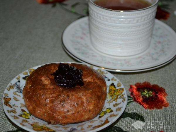 Рецепт: Печенье творожное - С чиа и вареньем из черной смородины