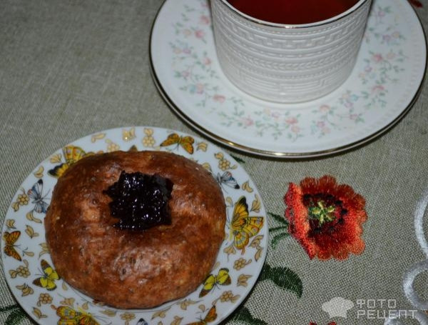 Рецепт: Печенье творожное - С чиа и вареньем из черной смородины