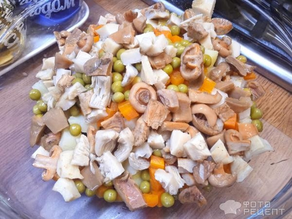 Рецепт: Вкуснейший винегрет с секретиком - с маринованными грибами