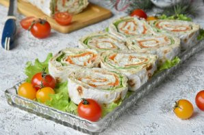 Рулет из лаваша с горбушей