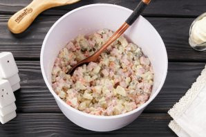 Салат "Шапочка Деда Мороза"