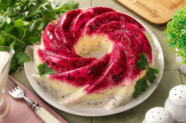 Селедочная шуба (с желатином)