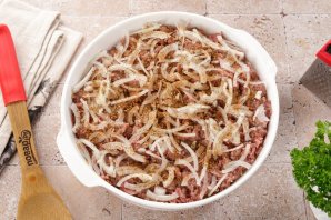 Запеканка из кабачков с картошкой и фаршем в духовке