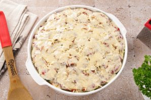 Запеканка из кабачков с картошкой и фаршем в духовке