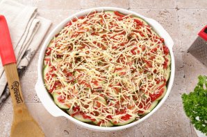 Запеканка из кабачков с картошкой и фаршем в духовке