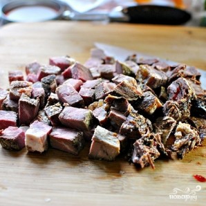 Жареная картошка с мясом Жареная картошка с мясом