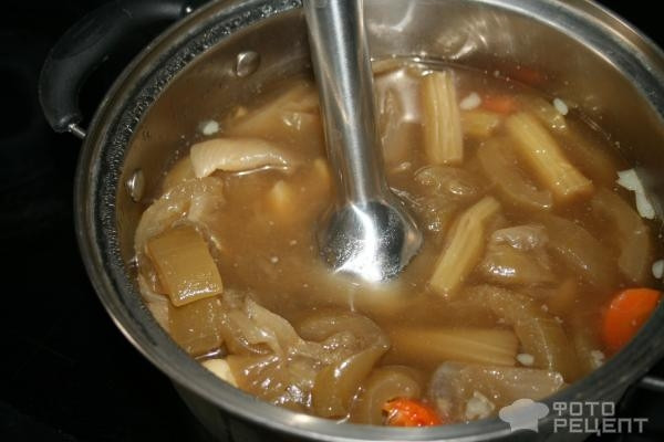 Рецепт: Кабачковый суп-пюре - с сухим грибным бульоном