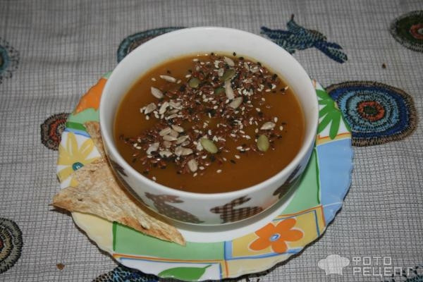 Рецепт: Кабачковый суп-пюре - с сухим грибным бульоном