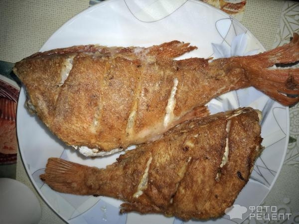 Рецепт: Жареный морской окунь - Готовлю с любовью.