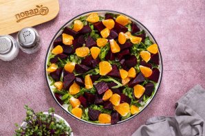 Салат из вареной свеклы с цитрусовой заправкой