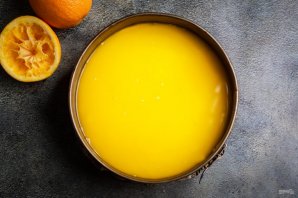 Творожный чизкейк с апельсиновым желе без выпечки