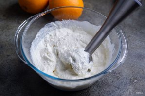 Творожный чизкейк с апельсиновым желе без выпечки