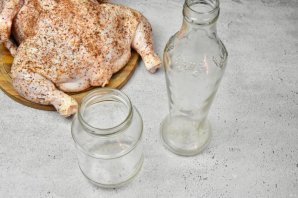 Курица в духовке на банке Курица в духовке на банке