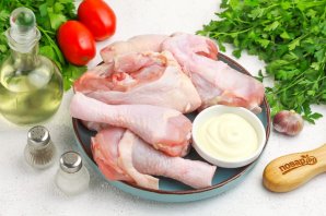 Курица в майонезе с чесноком Курица в майонезе с чесноком