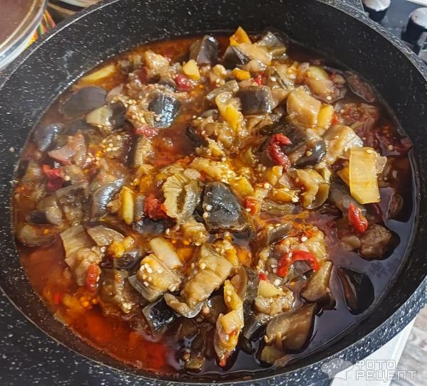 Рецепт: Икра баклажанная с красным перцем - Вкуснее этой баклажанной икры вы точно не пробовали!