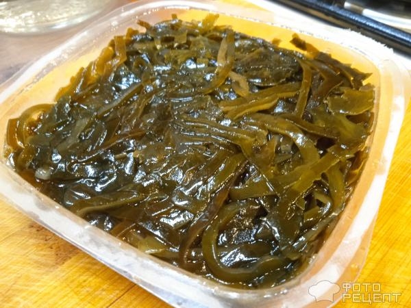 Рецепт: Макароны на сковороде - с морской капустой Рецепт: Макароны на сковороде - с морской капустой